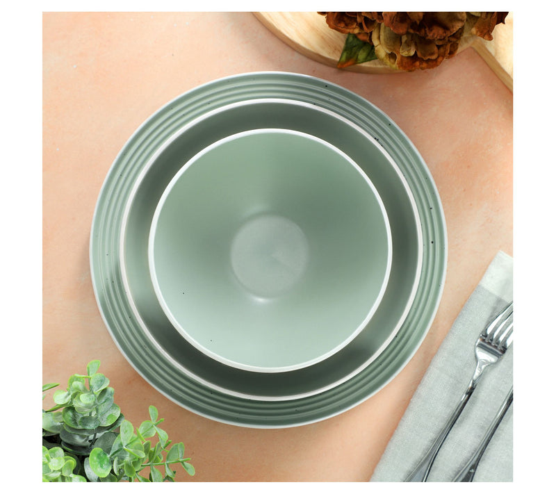 Elama Emilia 16 Pc Double Bowl Dinnerware Set — View 6