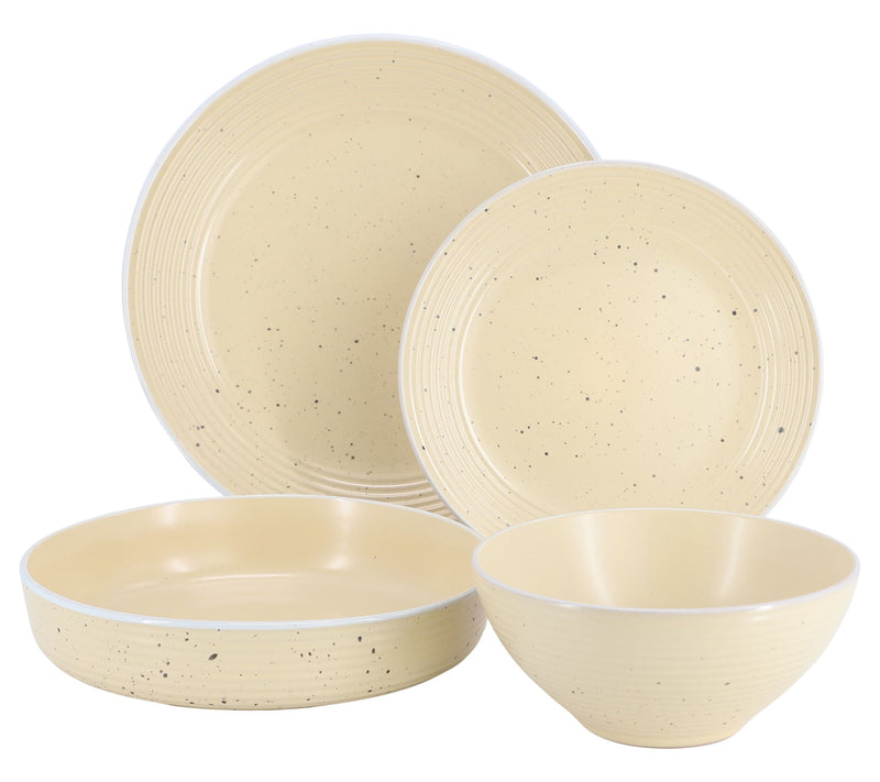 Elama Emilia 16 Pc Double Bowl Dinnerware Set — View 12
