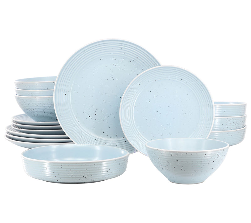 Elama Emilia 16 Pc Double Bowl Dinnerware Set — View 13