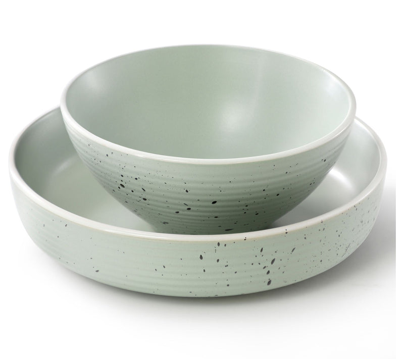 Elama Emilia 16 Pc Double Bowl Dinnerware Set — View 3