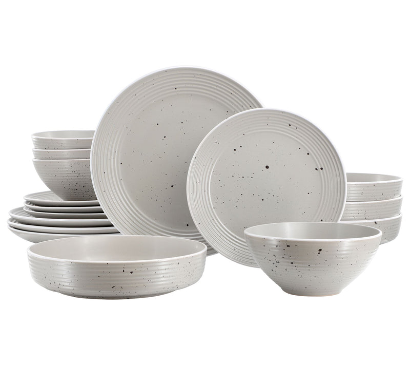 Elama Emilia 16 Pc Double Bowl Dinnerware Set — View 14