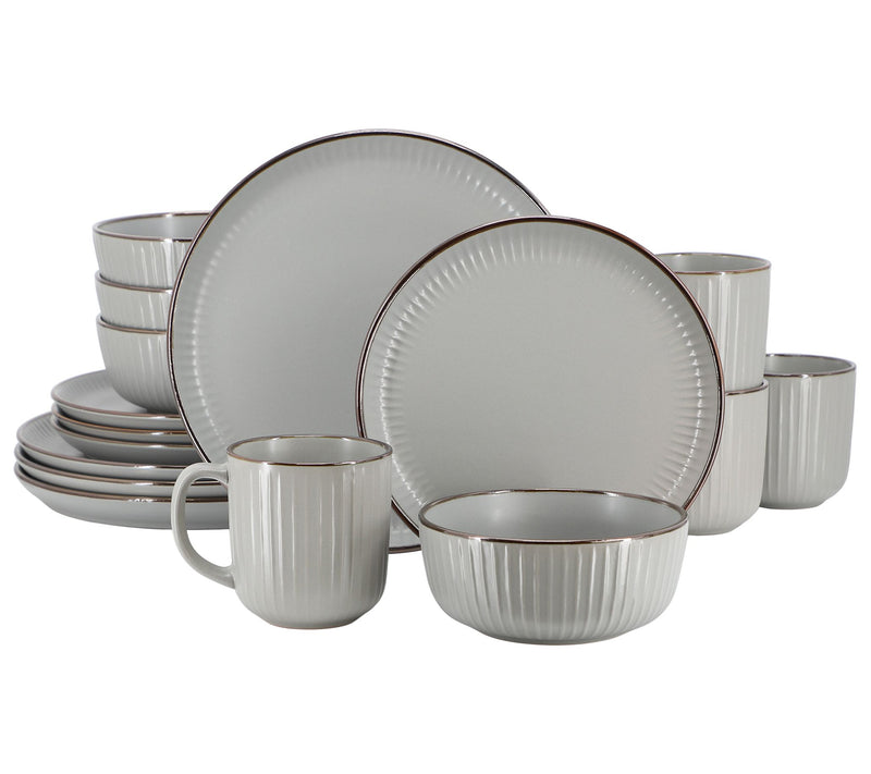 Elama Leo 16 Piece Stoneware Dinnerware Set — View 14