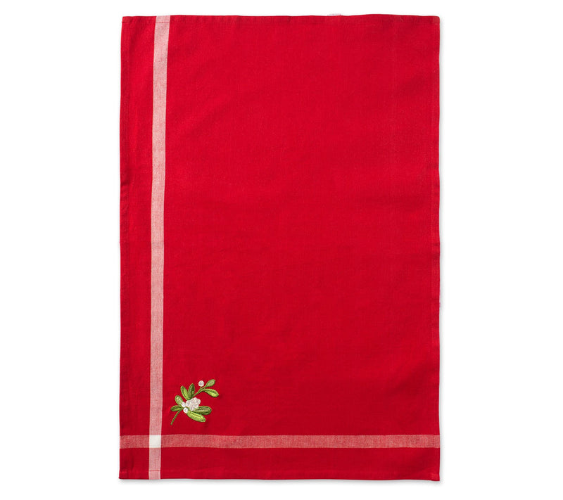 Design Imports Stripe Holiday Embroidered Kitchen Towels — View 5