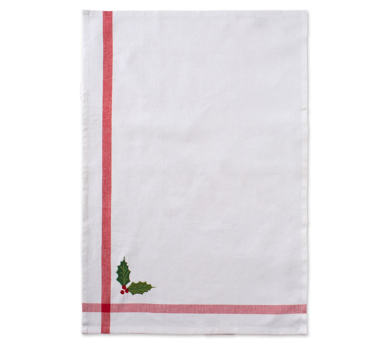 Design Imports Stripe Holiday Embroidered Kitchen Towels — View 6