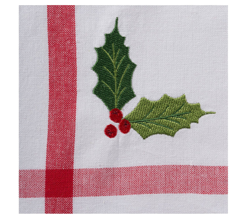 Design Imports Stripe Holiday Embroidered Kitchen Towels — View 8