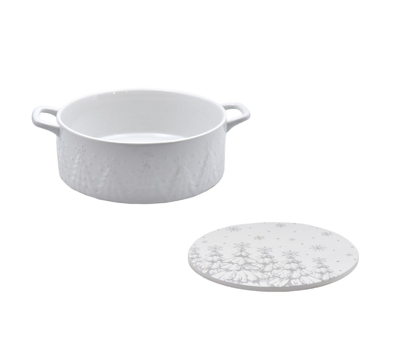 Temp-tations Seasonal 2.75-qt Shallow Dish with Trivet — View 5