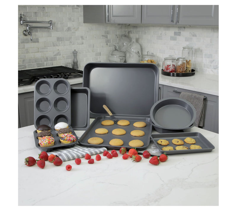 Elbee Home 8-Piece Nonstick Space Saving BakingPan Set — View 5