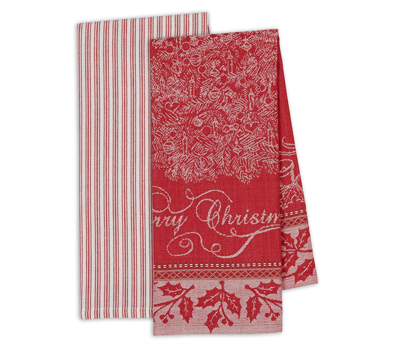Design Imports Asst Vintage Merry Xmas KitchenTowel Set/2 — View 3