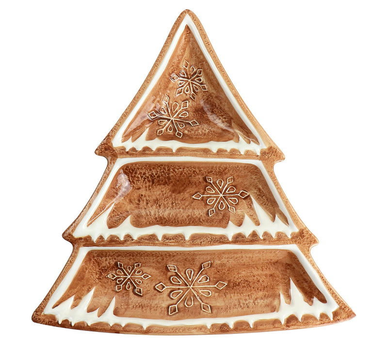 Martha Stewart Gingerbread Tree 3 Sectioned Tidbit Tray — View 3