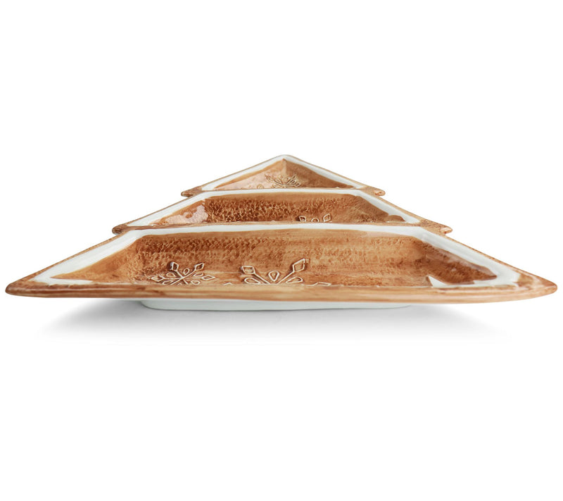 Martha Stewart Gingerbread Tree 3 Sectioned Tidbit Tray — View 7