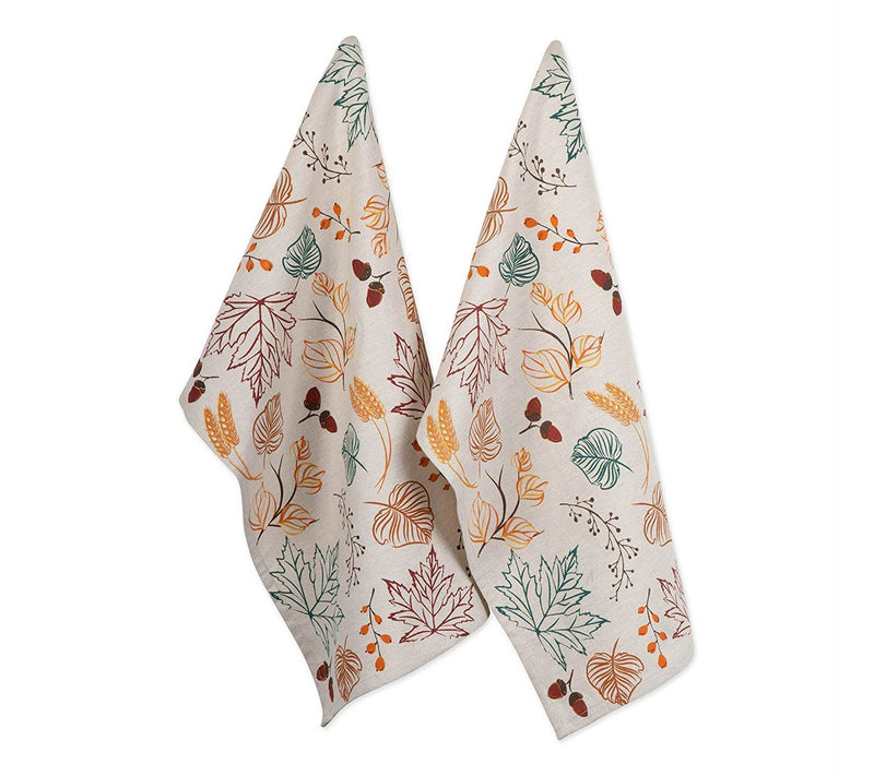 Design Imports Autumn Leaves Printed Kitchen Towels Set of 2 — View 4