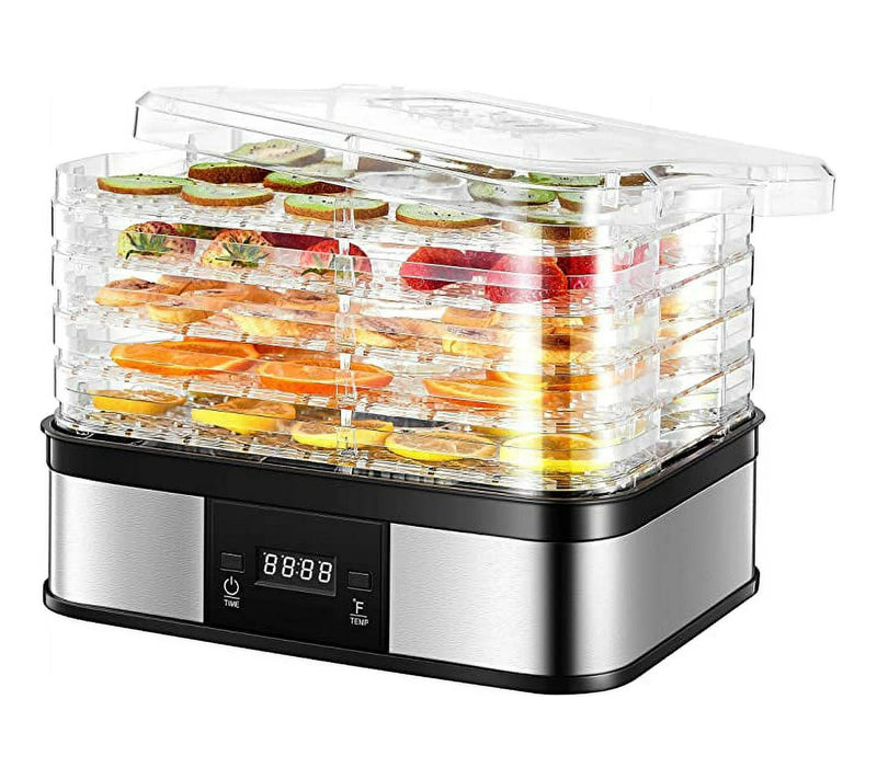 MegaChef 5 Tray Food Dehydrator w/ Timer & Temperature Control — View 3