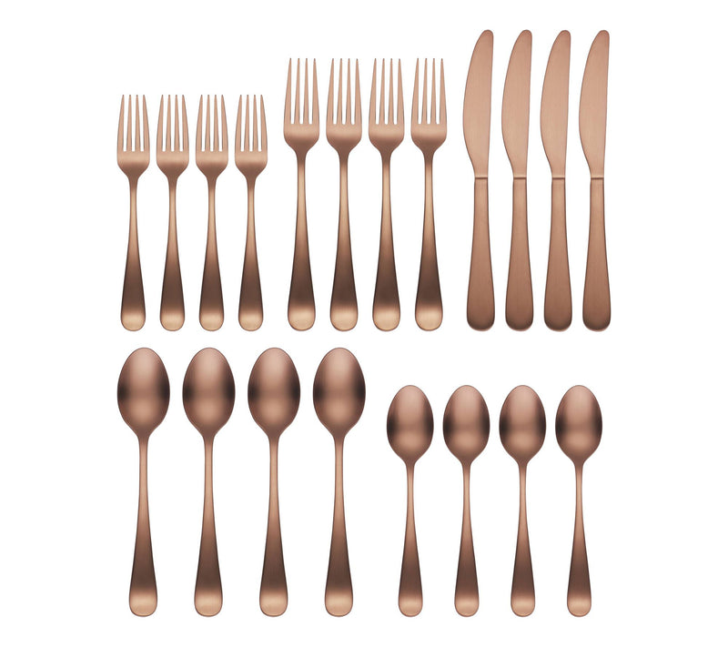 Cambridge Rhiannon Copper Satin 20-Piece Flatware Set — View 2