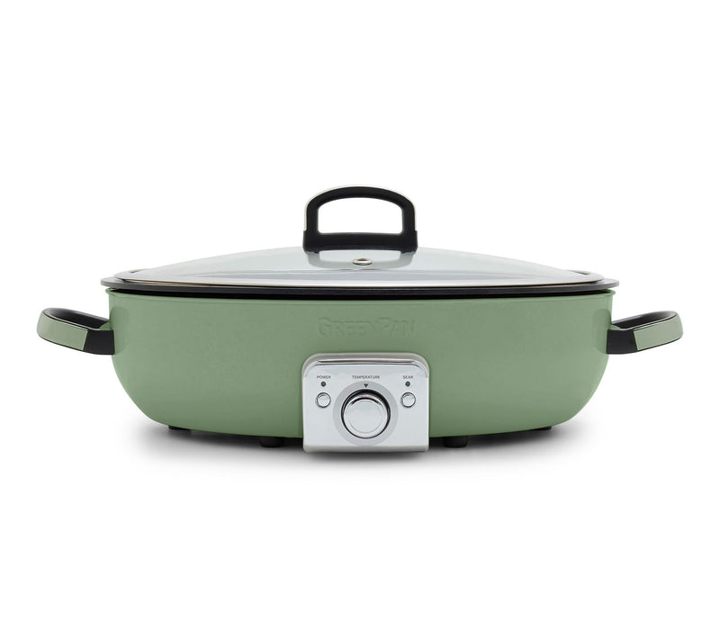GreenPan Elite 5.5Qt Everyday Electric Oval Skillet — View 3