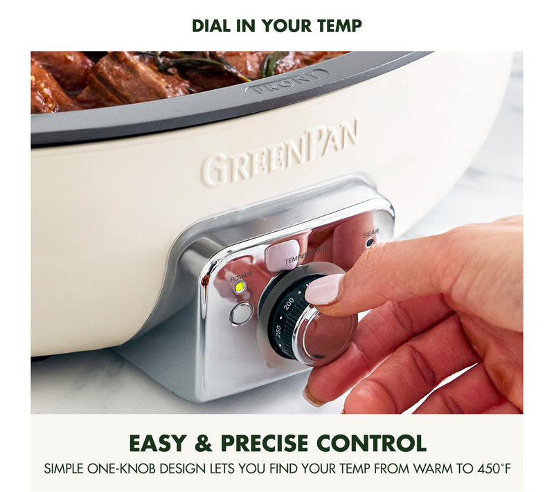 GreenPan Elite 5.5Qt Everyday Electric Oval Skillet — View 6