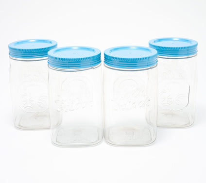 LocknLock Set of (4) Twist Lid Mason Jar Canisters