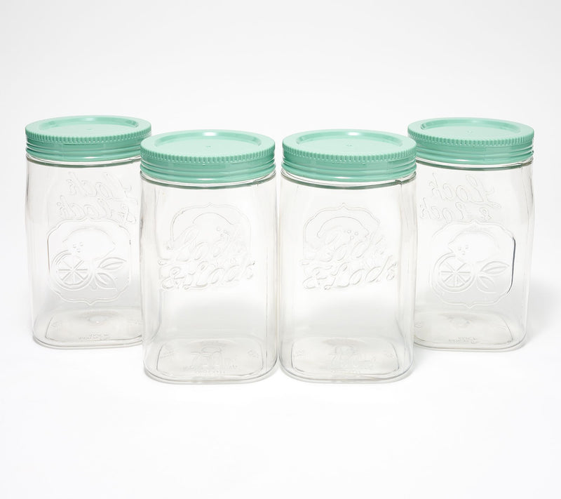 LocknLock Set of (4) Twist Lid Mason Jar Canisters — View 15