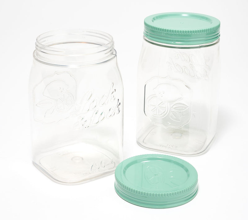 LocknLock Set of (4) Twist Lid Mason Jar Canisters — View 6
