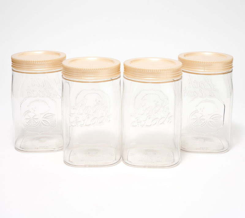 LocknLock Set of (4) Twist Lid Mason Jar Canisters — View 5