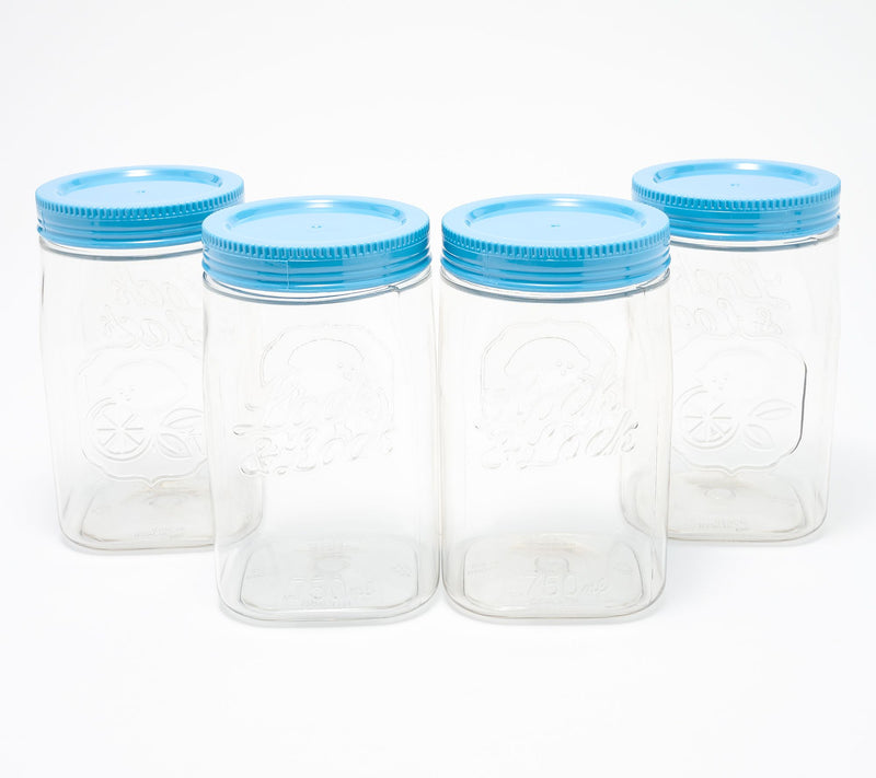 LocknLock Set of (4) Twist Lid Mason Jar Canisters — View 3