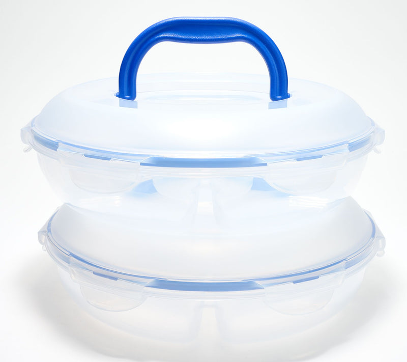 LocknLock Set of 2 Chip & Dip Storage Set w/ Handle Lids — View 22
