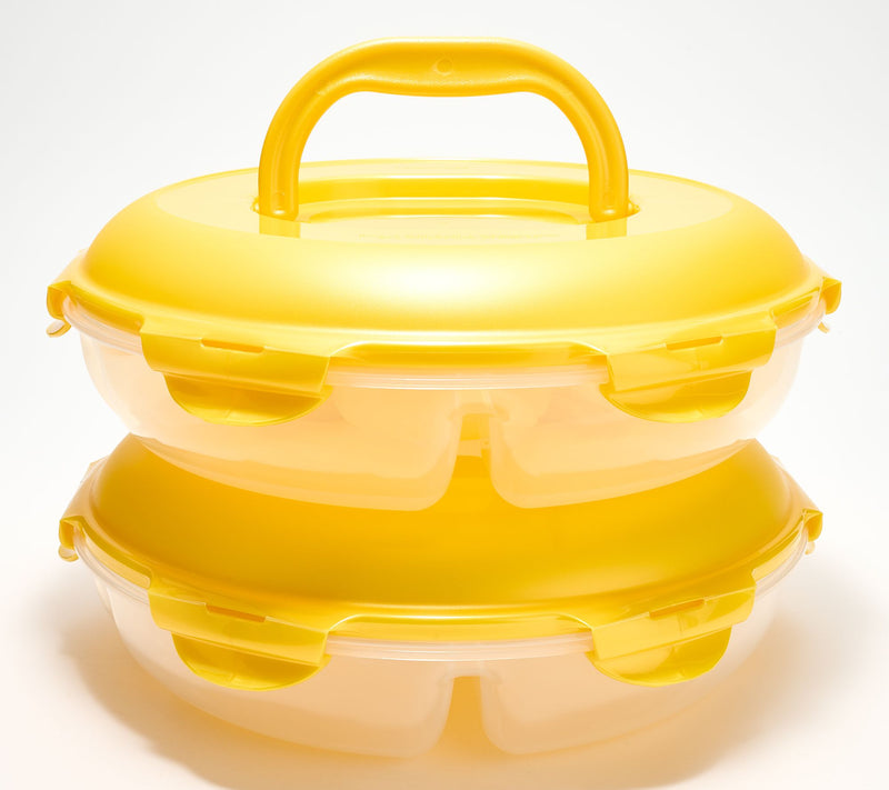 LocknLock Set of 2 Chip & Dip Storage Set w/ Handle Lids — View 23