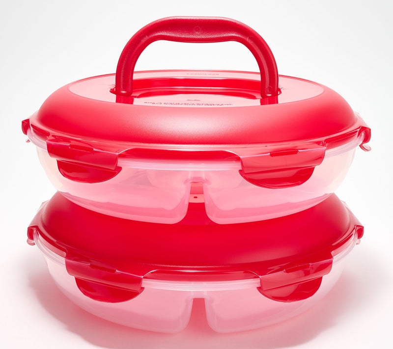 LocknLock Set of 2 Chip & Dip Storage Set w/ Handle Lids — View 24