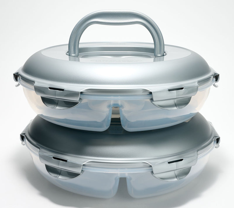 LocknLock Set of 2 Chip & Dip Storage Set w/ Handle Lids — View 26