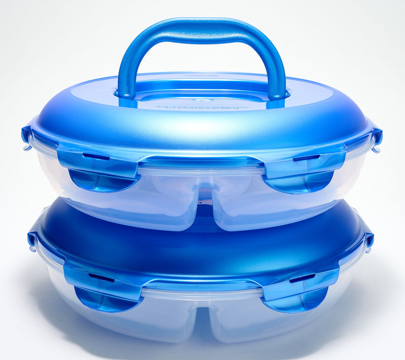LocknLock Set of 2 Chip & Dip Storage Set w/ Handle Lids — View 28