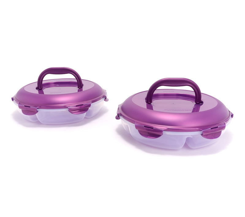 LocknLock Set of 2 Chip & Dip Storage Set w/ Handle Lids — View 11