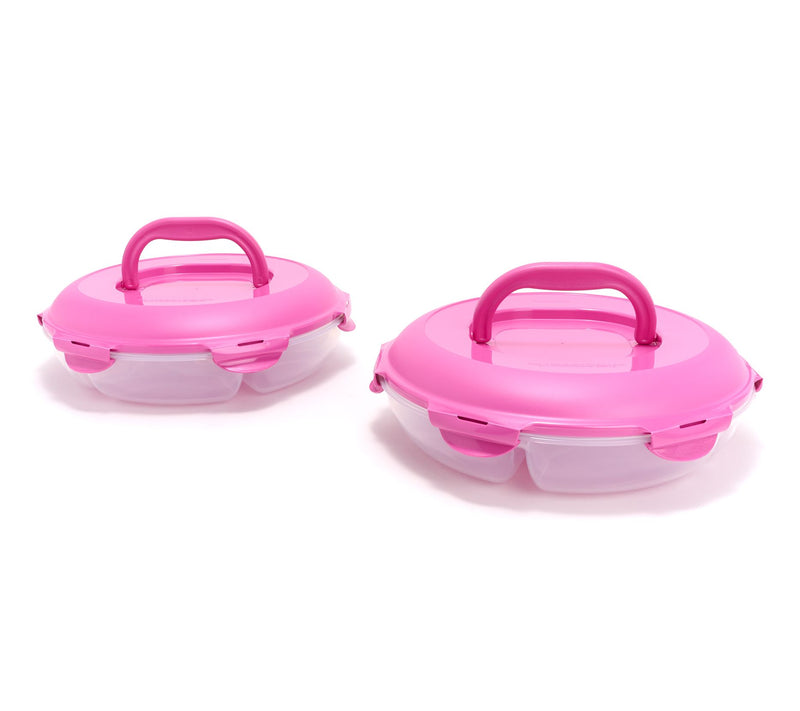 LocknLock Set of 2 Chip & Dip Storage Set w/ Handle Lids — View 3