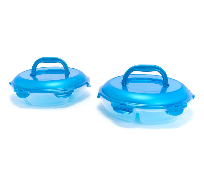 LocknLock Set of 2 Chip & Dip Storage Set w/ Handle Lids — View 5