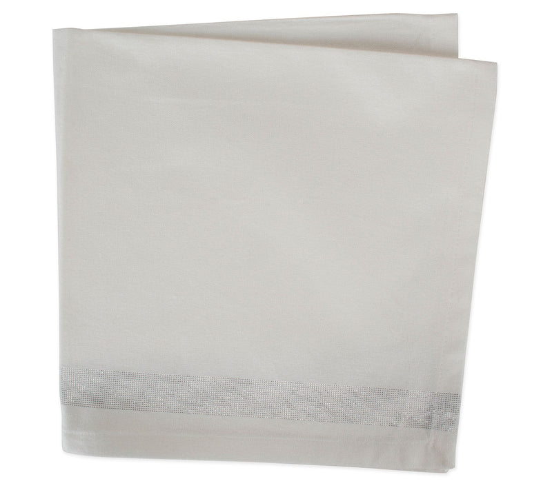 Design Imports Set of 6 Silver Sparkle Stripe Napkins — View 6