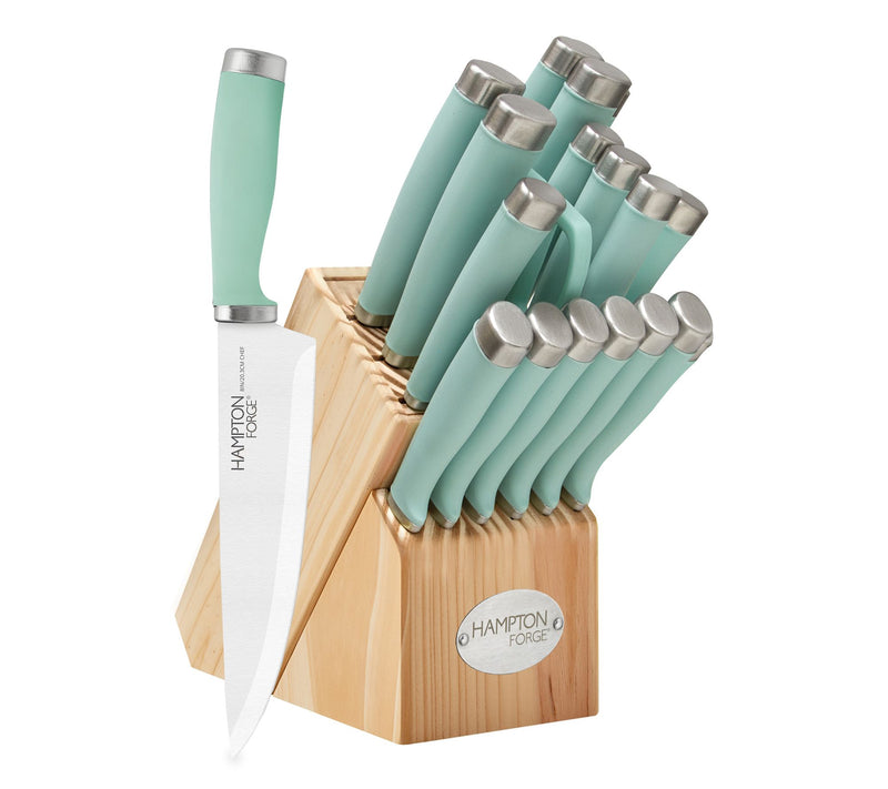 Hampton Forge Epicure Pistachio 17 Pc Block Set — Main view