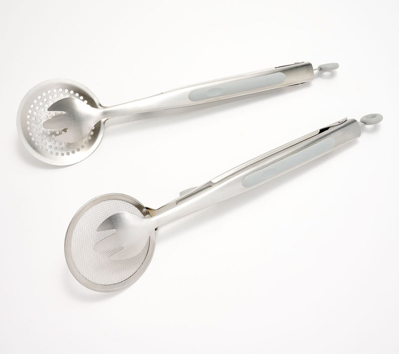 Henning Lee Set of 2 Multi Use Strainer Tongs — Main view