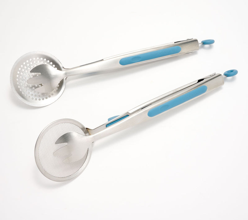 Henning Lee Set of 2 Multi Use Strainer Tongs — View 12
