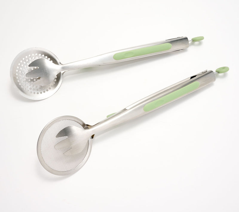 Henning Lee Set of 2 Multi Use Strainer Tongs — View 14