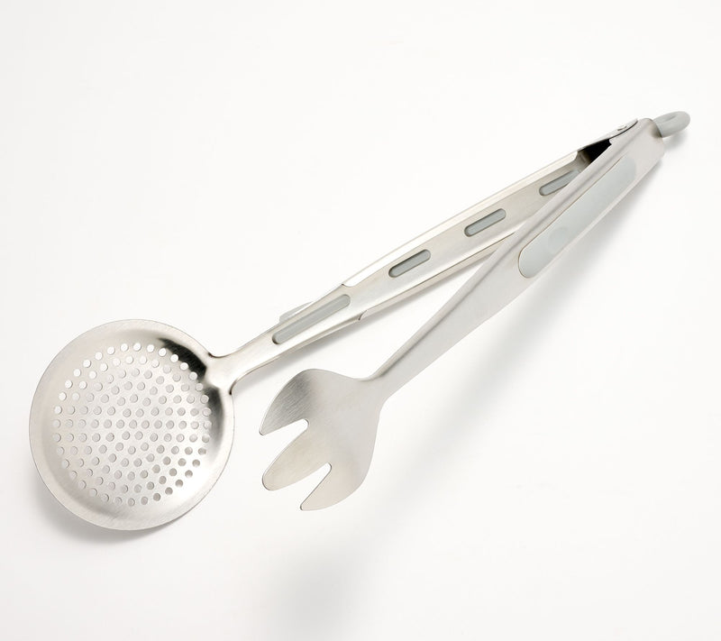 Henning Lee Set of 2 Multi Use Strainer Tongs — View 2