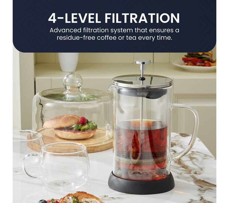 Elite Cuisine 4 Cup French Press Glass Coffee Maker — View 5