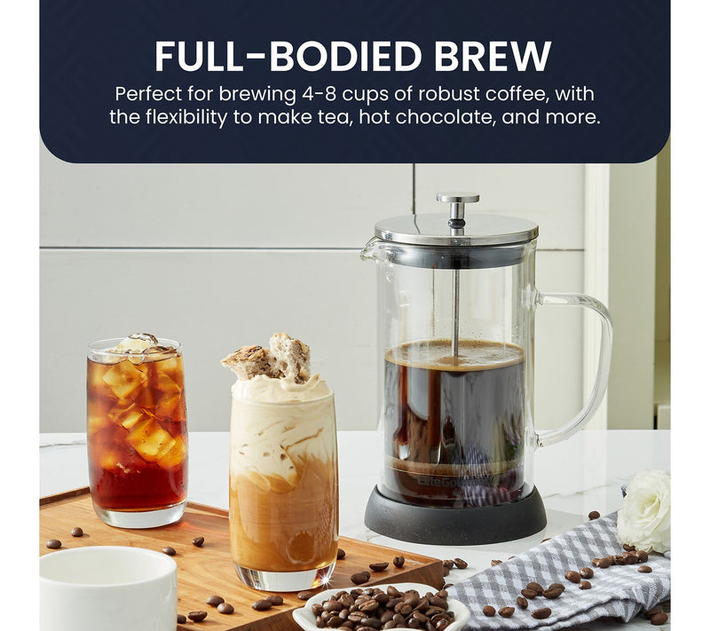 Elite Cuisine 4 Cup French Press Glass Coffee Maker — View 6