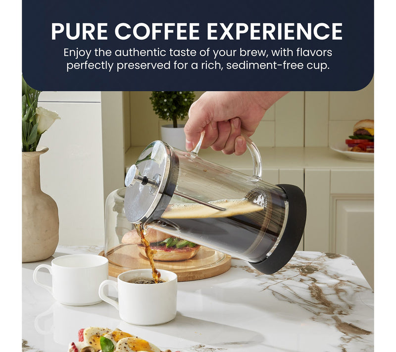Elite Cuisine 4 Cup French Press Glass Coffee Maker — View 2