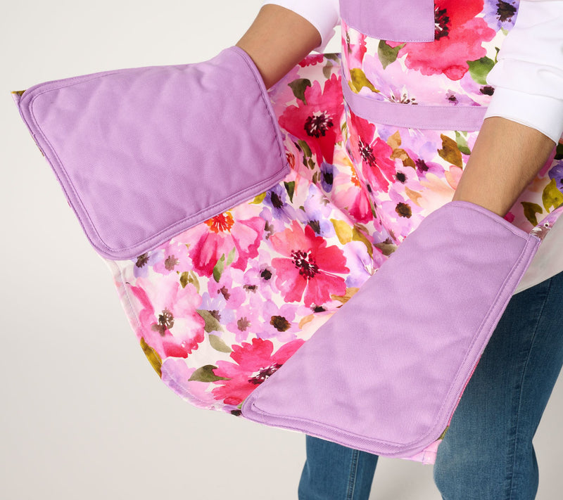 Prepology 2-in-1 Apron w/ Built in Oven Mitts — View 5