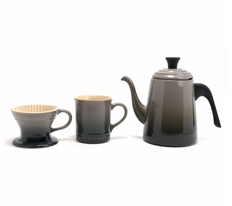 Le Creuset Pour-Over Gooseneck Kettle w/ Cone & Mug Set — View 11