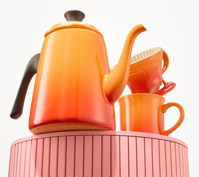Le Creuset Pour-Over Gooseneck Kettle w/ Cone & Mug Set — View 13