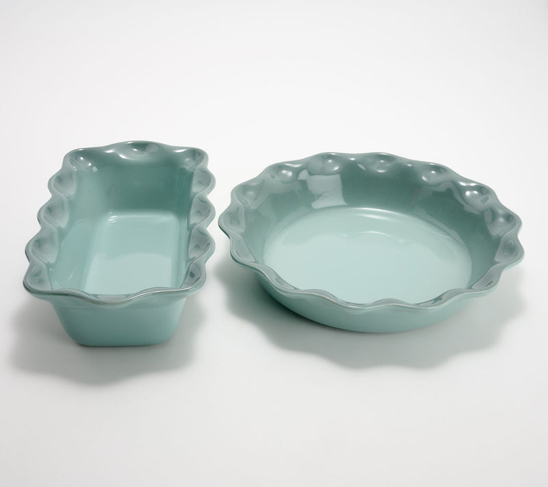 Le Creuset Heritage Fluted Pie Plate Dish & Loaf Pan — View 2