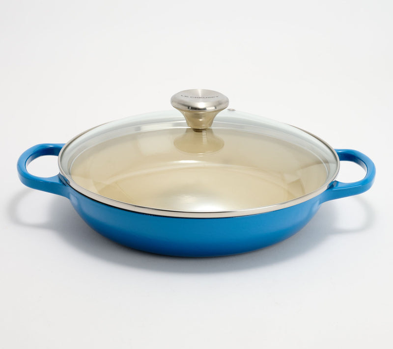 Le Creuset 2.25-qt Signature Cast Iron Braiser w/ Glass Lid — View 13