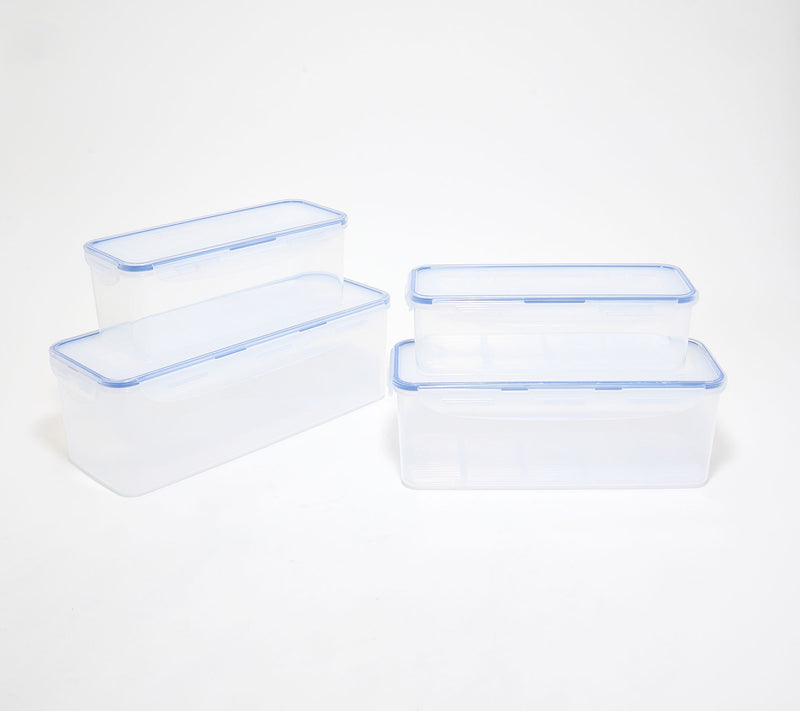 LocknLock 4-Pc Rectangle Fridge Storage Containers w/ Drip Trays — View 12