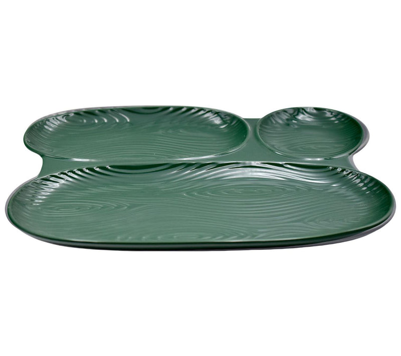 Temp-tations Woodland 3-Section Snack Tray — Main view