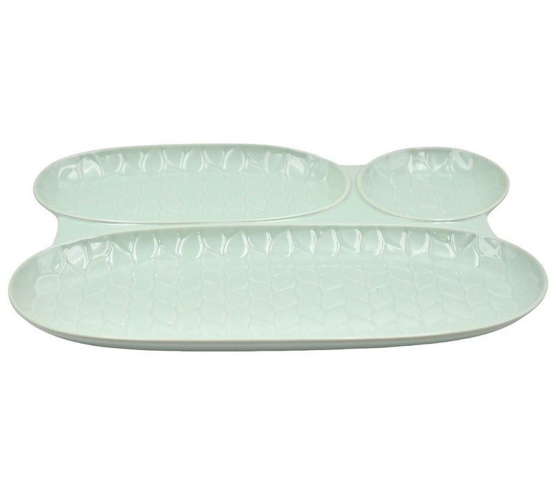 Temp-tations Carved Willow 3-Section Snack Tray — View 5