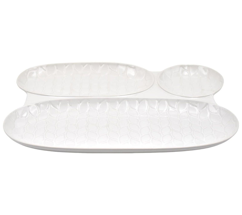 Temp-tations Carved Willow 3-Section Snack Tray — View 7